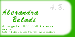 alexandra beladi business card